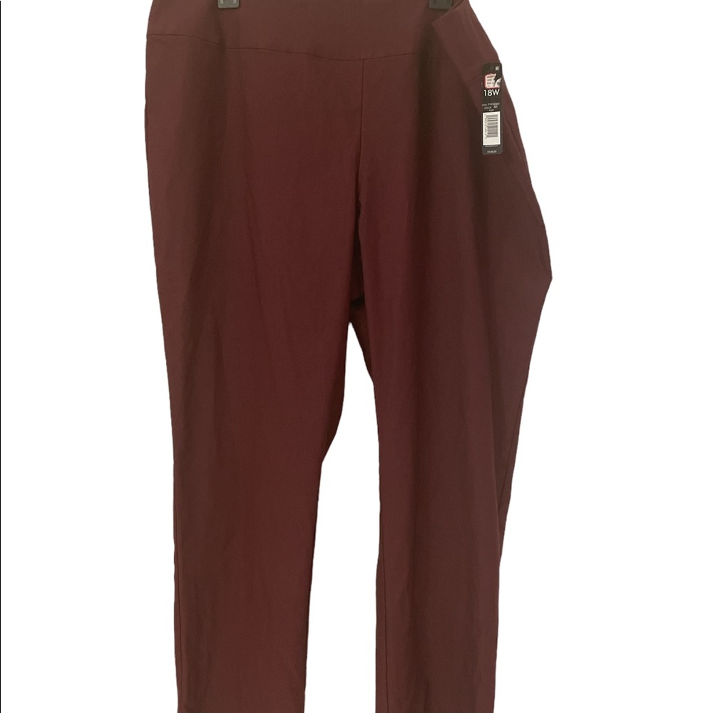 Nic+Zoe Purple-ish Port Burgundy Leggings Stretch straight leg pants NWT 18W - Picture 8 of 15